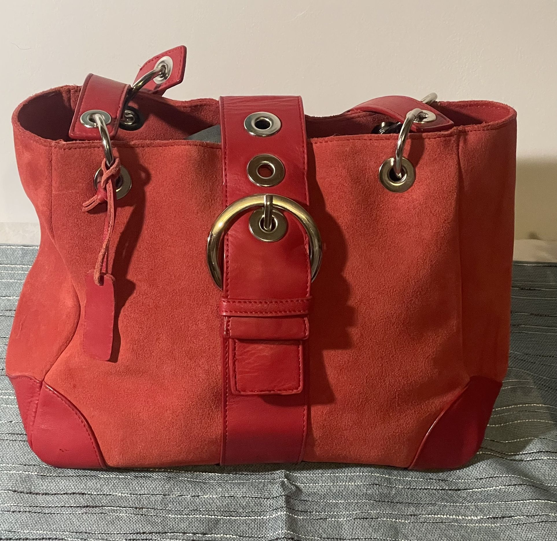 Bath & Body works Red Suede & Leather Purse