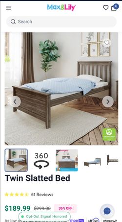 Max and Lily twin bed frame