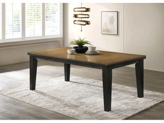 Bardstown Dark Wheat & Charcoal Black Dining Table
