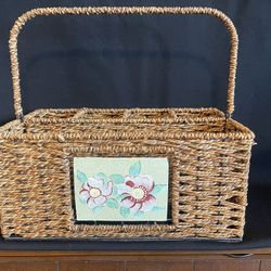 Cutlery Storage Organizer Caddy Tote Bin Basket for Kitchen Table