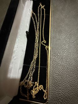 14k rope and 14k fígaro chains