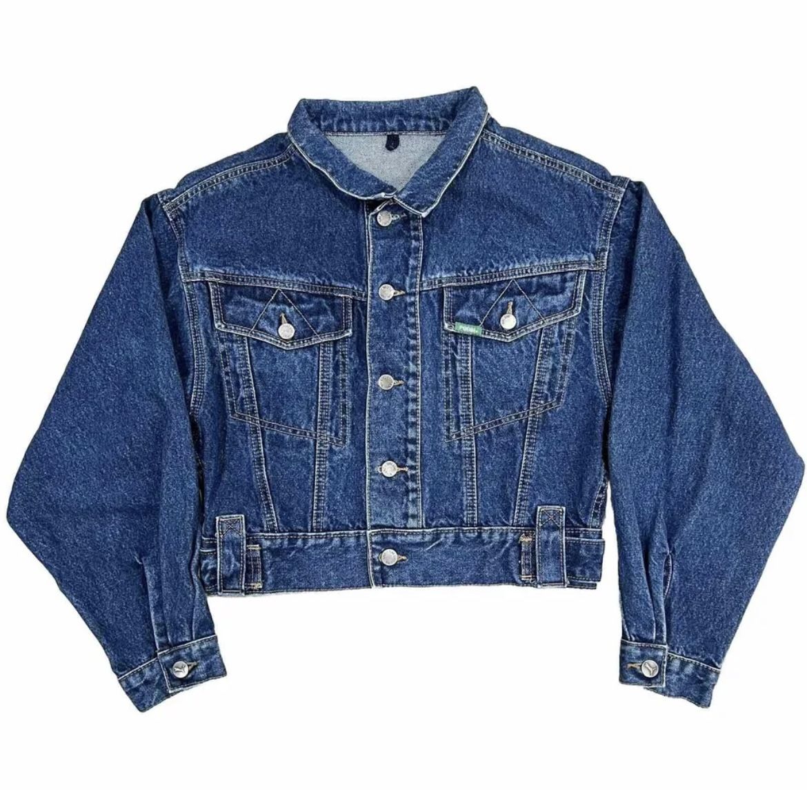 VTG PUMA Jeans Denim Jacket 1980s Germany Short Cut Bomber Size 3