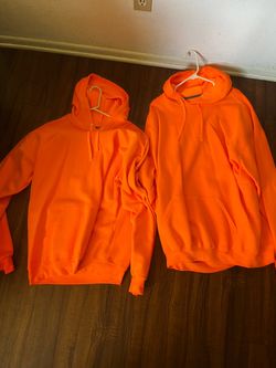 Orange hoodie size L and XXL