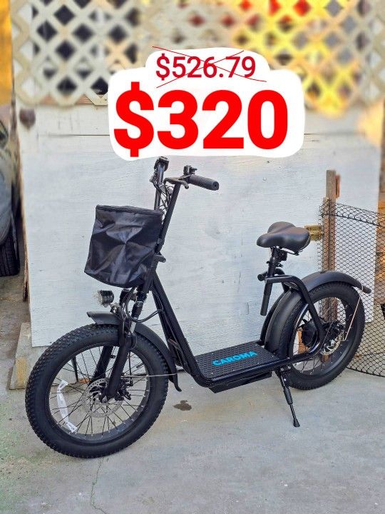 Caroma Foldable Electric Scooter Adults, 20" Fat Tire Electric Bike with 48V Battery, Up to 30Miles & 20MPH, Adult Electric Bicycles for Commuting