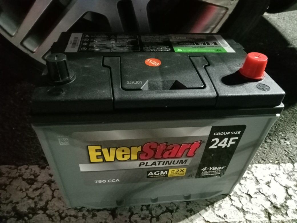BRAND NEW EverStart Platinum AGM Group 24F Battery!