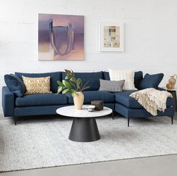 Blue 114” Reversible Sectional