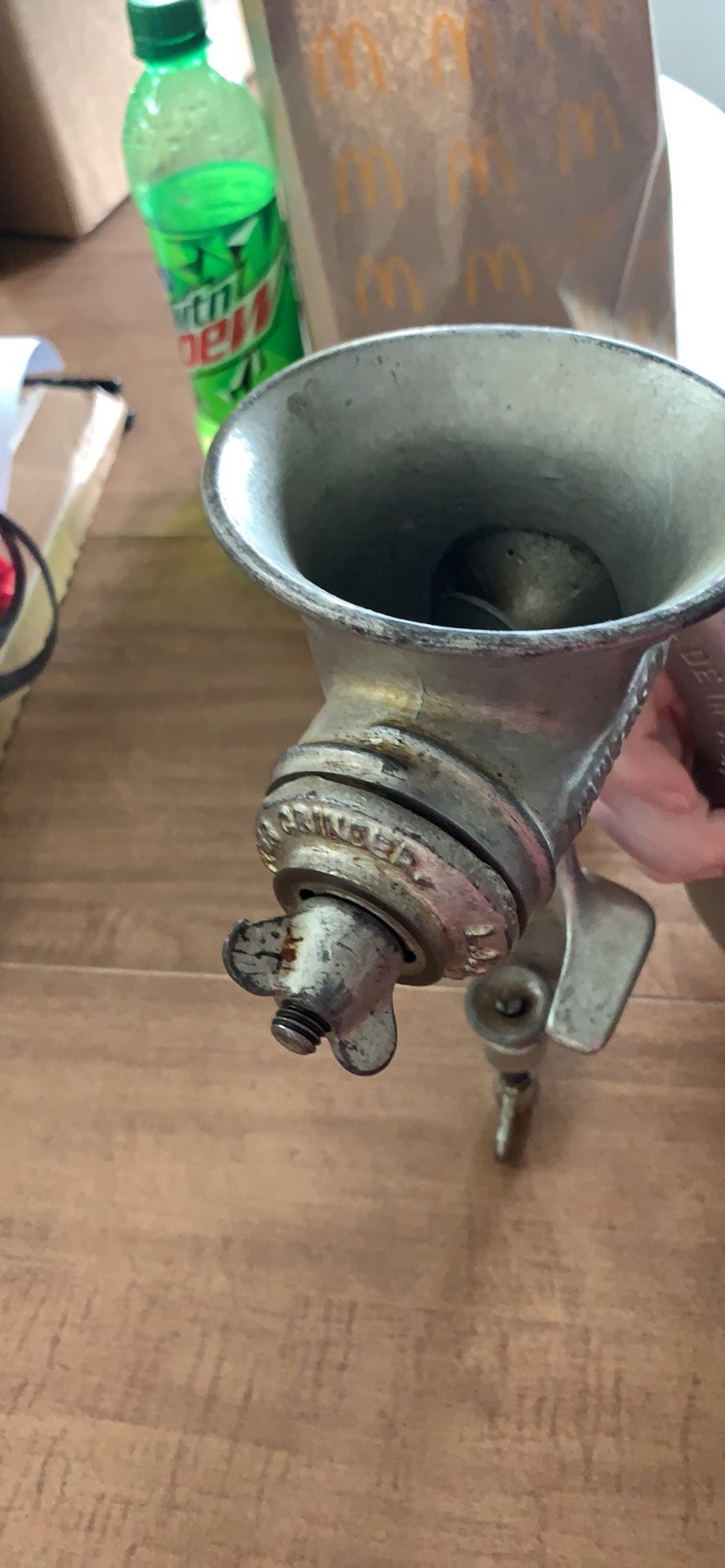 antique meat grinder