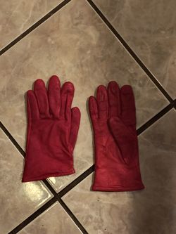 Red Leather Gloves