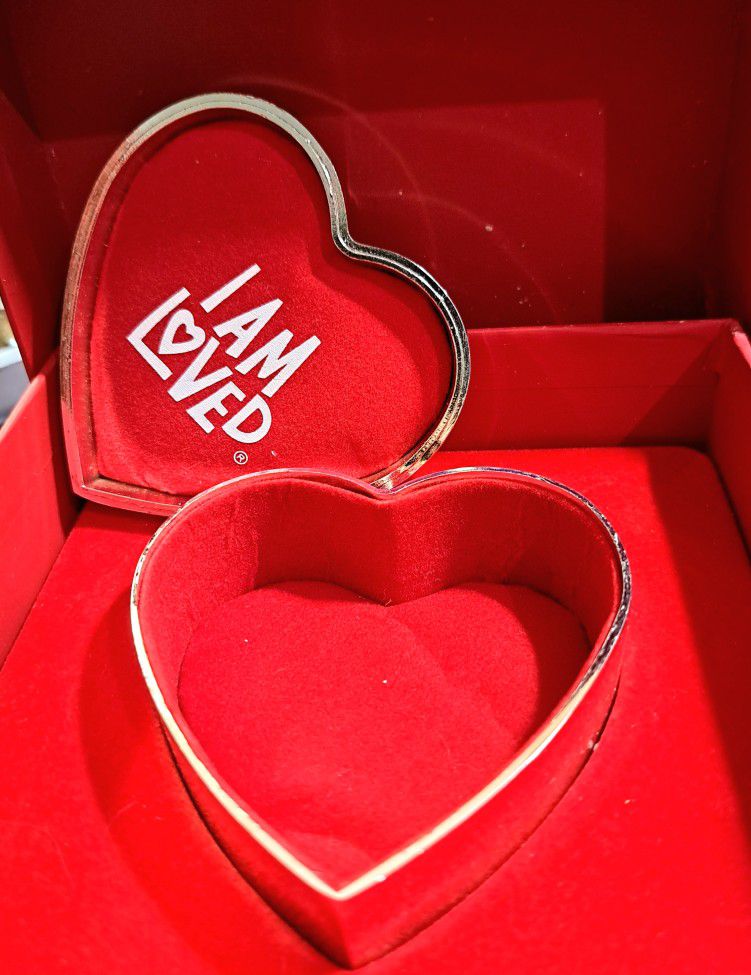 Silver Plated Heart Trinket Box