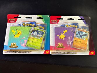 Pokemon TCG: 30th Celebration Tech Sticker Collection (Alolan Exeggutor and Lucario)