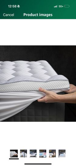 3 Inch Ultra-Fluffy Memory Foam Mattress Topper King for Back Pain, Extra Soft Pillow Top King Mattress Topper with 4X Support, Mattress Pad with Brea