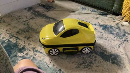 Yellow car suitcase for sale!