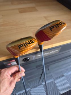 Vintage PING Zing 3 and 5 Woods Blonde Karsten clubs (Good condition) Higley and Germann in Gilbert