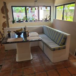 CORNER Breakfast Nook With Cushions / Table Not For Sale