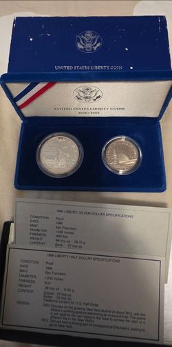 1986 United States Liberty Commemorative proof coin set