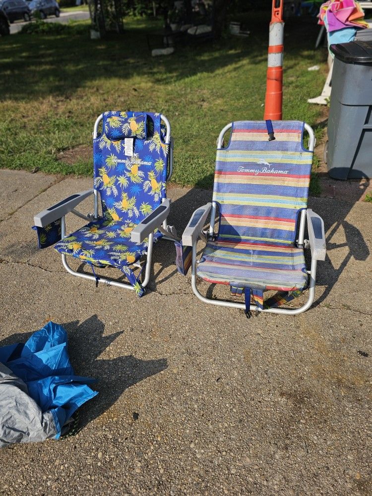 Price Is Firm.. Two Tommy Bahama Backpack Beach Chairs