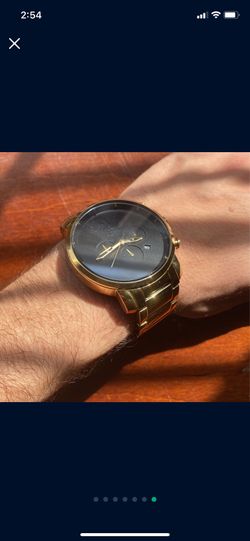 Gold Chronograph Watch (By MVMT)