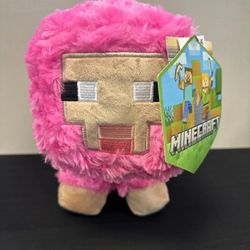 Minecraft Pink Sheep Stuffed Plush Plushie Buddie New
