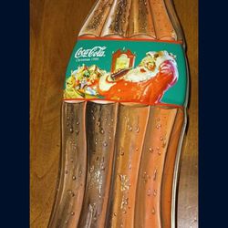 Coca Cola Bottle Shaped Tin from 1999 Christmas 13"