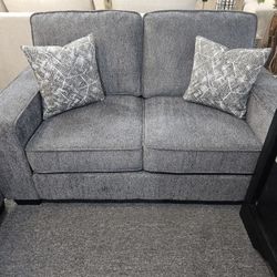 Brand New Gray Chenille Loveseat With Soft Cushions