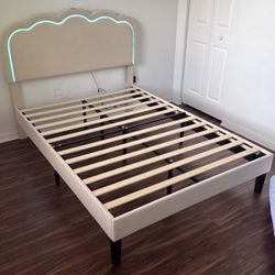 Bed Frame With LED Lights (SIZE: FULL)