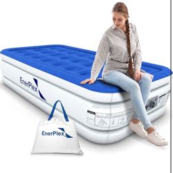 EnerPlex Air Mattress with Built-in Pump - Double Height Inflatable Mattress twin double 16”