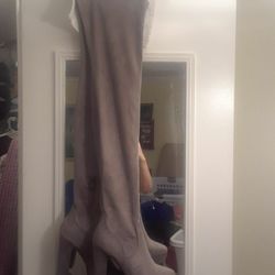 New Really nice charcoal gray Thigh High boots size 8