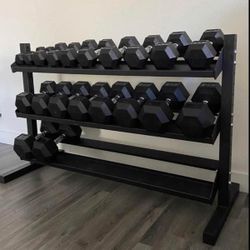 5-50Lb Rubber Dumbbell Sets +  Availavle