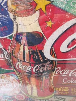 Coca Cola beautifully framed in wood 1000 piece puzzle