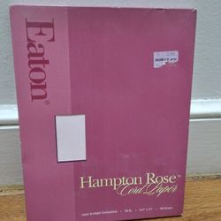 Eaton Hampton Rose Card Paper Laser & Inkjet Compatible, 28 lb, 8.5" x 11", 50 Sheets Sealed
