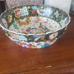 Vintage Oriental Glass Bowl Antique