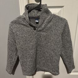 NWT Boy's Old Navy Gray Speckled Shawl Collar Sweater - Size M 8