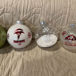 Fortnite Glass Ornaments