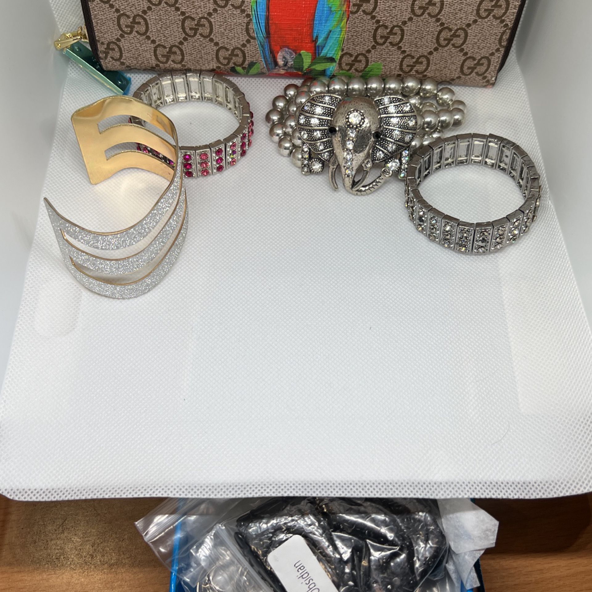 4 Bracelets And Fashion Wallet   