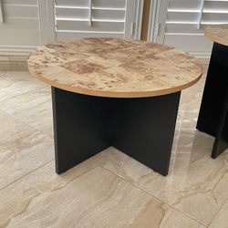 Coffee Table, 2 Piece, Solid Wood Base