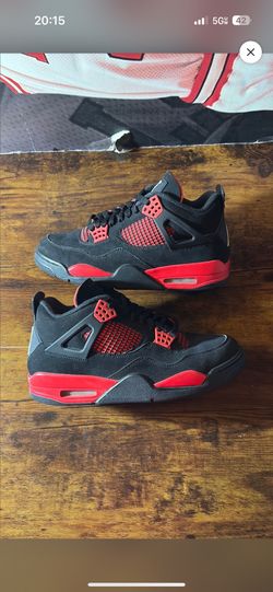 JORDAN 4 RED THUNDERS SIZE 9.5 REP BOX