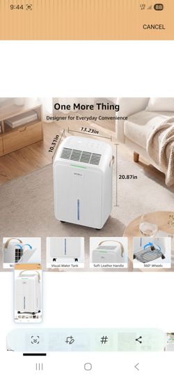 KNKA 2500 Ft² Max 34 Pints Dehumidifier