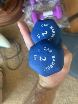 2 lb neoprene rubberized dumbbells Blue
