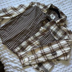 American Eagle Cropped Flannel 