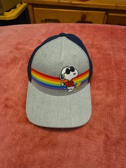 Peanuts Joe Cool Snoopy Rainbow Baseball Cap