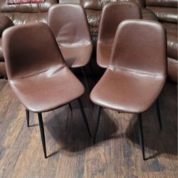 Mid Century Metal Legs Dining Chairs