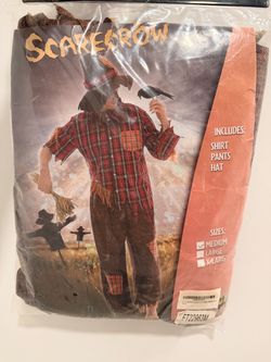 New Scarecrow Halloween Costume Men Adult Medium 3 Piece