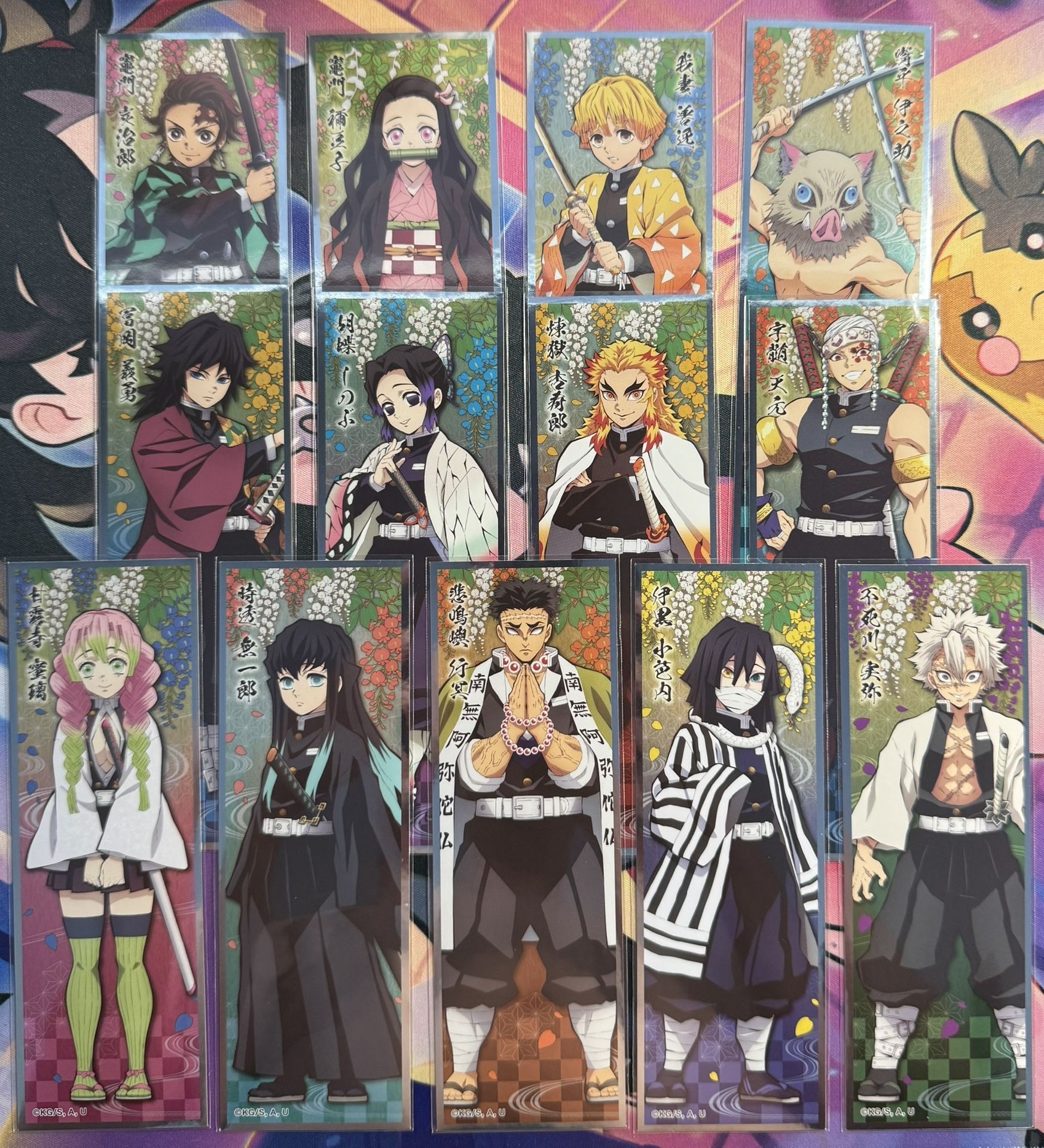 Demon Slayer Kimetsu No Yaiba Bookmark Stickers Tanjiro Hashirama Lot (13pcs)