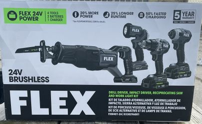 Flex 24v 4 pc Impact Driver Set 