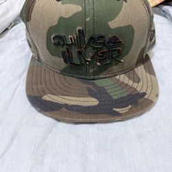 Quiksilver New Era Hat Cap 7 1/2 Like New Camo Billabong Surf Volcom Hurley RVCA Fitted