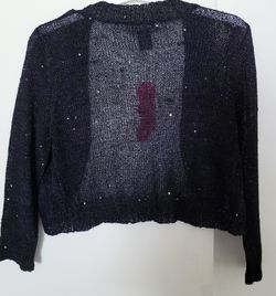 Say what black cardigan Large knit sparkly large