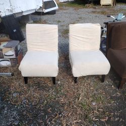 Two Chairs With Covers Washable