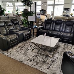 SALE!! Top Grain Leather Reclining Sofa and Loveseat 