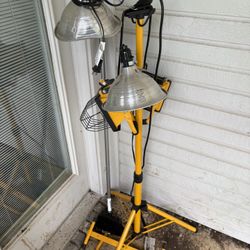 Yellow Dual Work Light Stand