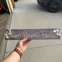 Love Never Fails Wall Art 